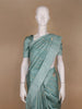 Cyan Blue Stripes woven Pure Tussar Silk Saree - Diadem