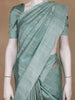 Cyan Blue Stripes woven Pure Tussar Silk Saree - Diadem