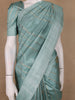 Cyan Blue Stripes woven Pure Tussar Silk Saree - Diadem