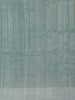 Cyan Blue Stripes woven Pure Tussar Silk Saree - Diadem