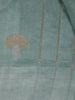 Cyan Blue Stripes woven Pure Tussar Silk Saree - Diadem