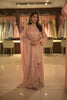 Soft Blush Rose Pink Heavy Sequins and Beads Embroidered Design Tissue Organza Sharara Salwar Suit with Dupatta