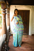 Pastel Multicolor Geometric Woven Design Pure Kanchipuram Silk Saree with Self Woven Border