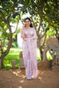 Dusty Lavender Heavy Sequins Embroidered Design Net Fancy Saree with Scalloped Border