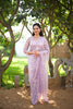 Dusty Lavender Heavy Sequins Embroidered Design Net Fancy Saree with Scalloped Border