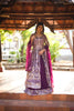 Rich Burgundy Floral Sequins and Zardozi Embroidered Design Net Mastani Lehenga with Dupatta