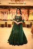 Bottle Green Heavy Sequins and Beads Embroidered Design Net Mermaid Lehenga With Dupatta