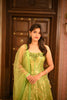 Leaf Green Floral Zari Woven Design Banarasi Silk Bridesmaid Lehenga with Dupatta
