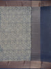 Dark Blue Block Print Chandheri Cotton Saree