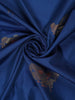 Dark Blue Cow Motif Woven Semi Soft Silk Saree