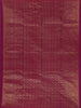Dark Blue Floral Designed  Kanchipuram Silk Saree With Zari Border