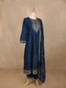Dark Blue Solid Design Georgette Salwar Suit