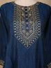Dark Blue Solid Design Georgette Salwar Suit