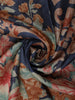 Dark Blue Floral Vine Woven Design Pure Tussar Saree with Zari Border