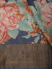 Dark Blue Floral Vine Woven Design Pure Tussar Saree with Zari Border