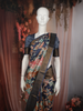 Dark Blue Floral Vine Woven Design Pure Tussar Saree with Zari Border