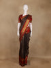 Dark Brown Butta Woven Design Pure Kanchipuram Silk Saree