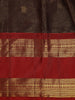 Dark Brown Butta Woven Design Pure Kanchipuram Silk Saree