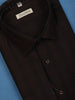 Dark Brown Checked Design Half Sleeve Cotton Shirt