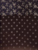Dark Brown Floral Sequins Embroidered Georgette Saree - Diadem