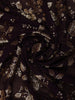 Dark Brown Floral Sequins Embroidered Georgette Saree - Diadem