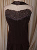 Dark Chocolate Brown Beads Embroidered Design Satin Party Wear Lehenga with Choker Dupatta