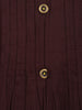 Dark Chocolate Brown Floral Embroidered Cotton Salwar Suit with Dupatta