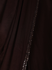 Dark Chocolate Brown Sequins Embroidered Satin Ready To Wear Saree