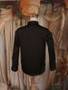 Dark Coffee Brown Abstract Woven Design Pure Cotton Party Wear Full Sleeve Men Shirt