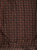 Dark Coffee Brown Ajrakh Printed Design Crepe Saree