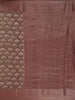 Dark Coffee Brown Butta Printed Chanderi Silk Saree
