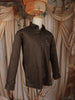 Dark Coffee Brown Floral Stone Embellished Design Pure Cotton Fancy Wear Full Sleeve Men Shirt