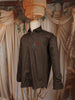 Dark Coffee Brown Floral Stone Embellished Design Pure Cotton Fancy Wear Full Sleeve Men Shirt