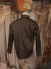 Dark Coffee Brown Floral Stone Embellished Design Pure Cotton Fancy Wear Full Sleeve Men Shirt