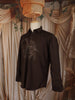 Dark Coffee Brown Horse Motif Stone Embellished Design Pure Cotton Party Wear Full Sleeve Men Sahirt