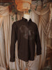 Dark Coffee Brown Horse Motif Stone Embellished Design Pure Cotton Party Wear Full Sleeve Men Sahirt