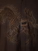 Dark Coffee Brown Horse Motif Stone Embellished Design Pure Cotton Party Wear Full Sleeve Men Sahirt