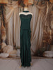 Dark Green Beads Embroidered Design Satin Party Wear Lehenga with Choker Dupatta