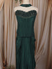 Dark Green Beads Embroidered Design Satin Party Wear Lehenga with Choker Dupatta