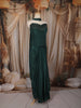 Dark Green Beads Embroidered Design Satin Party Wear Lehenga with Choker Dupatta