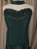 Dark Green Beads Embroidered Design Satin Party Wear Lehenga with Choker Dupatta