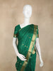 Dark Green Butta Woven Pure Kanchipuram Silk Saree