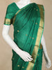 Dark Green Butta Woven Pure Kanchipuram Silk Saree