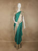 Dark Green Checked Design Pure Kanchipuram Silk Saree with Gold Zari Border
