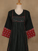 Dark Green Cotton Palazzo Suit With Mirror Work - Diadem