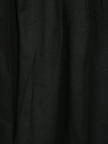 Dark Green Cotton Palazzo Suit With Mirror Work - Diadem