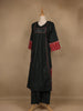 Dark Green Cotton Palazzo Suit With Mirror Work - Diadem