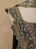 Dark Green Embroidered Design Chiffon Palazzo Suit