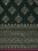 Dark Green Floral Designed Banarasi Silk Saree