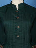 Dark Green Floral Embroidered Cotton Salwar Suit With Dupatta